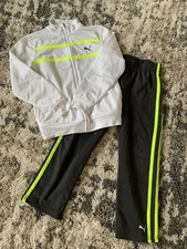 Puma Sport Set Pants Jacket Boys Size Small S 2 Piece Activewear