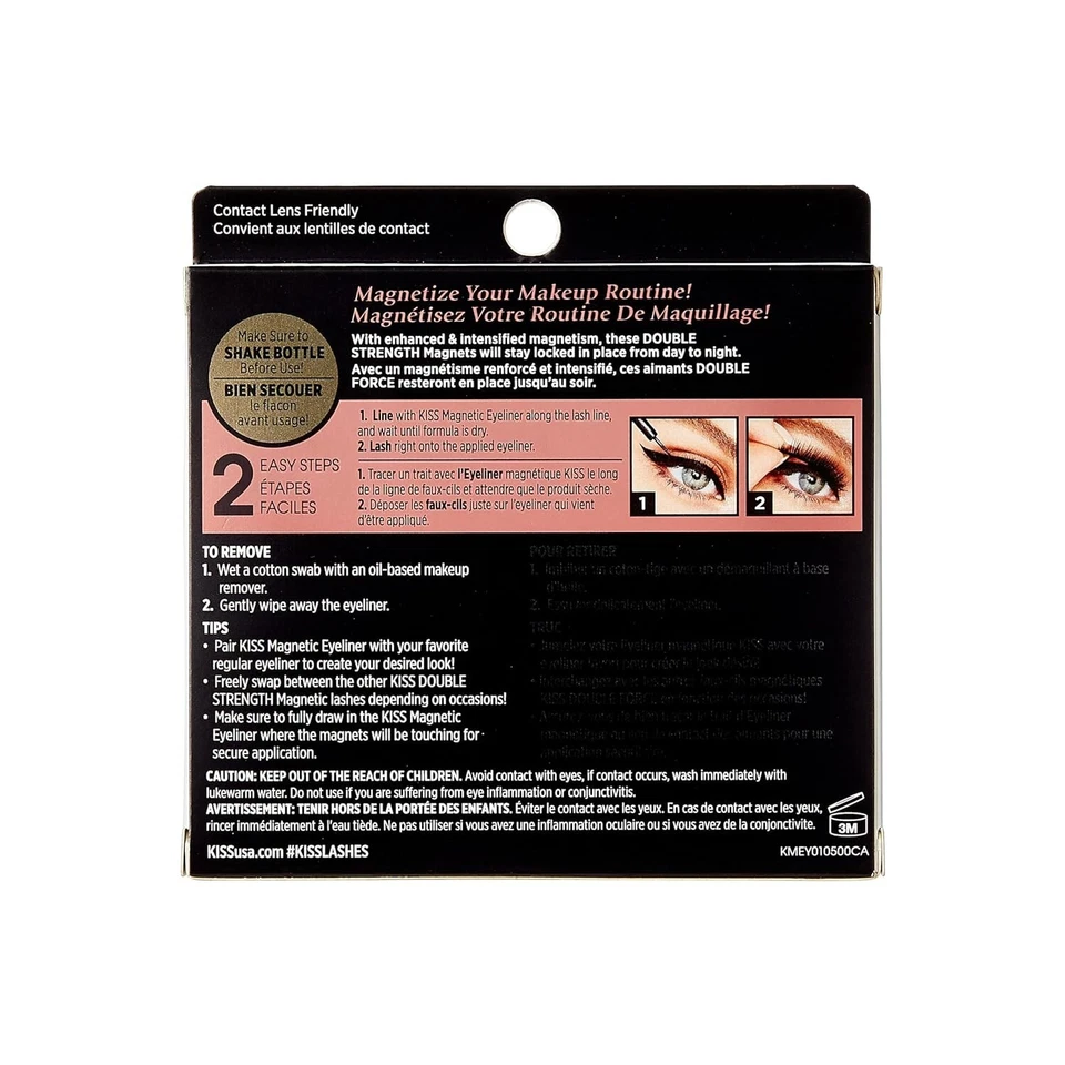 KISS Magnetic Eyeliner Quick And Easy, Black, 0.17 oz 80608 - (C193) - Image 2 of 4