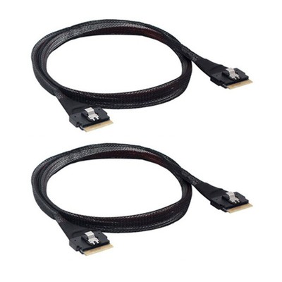 Slim SAS4.0 SFF-8654 8i Straight to SFF-8654 8i Straight 24Gbps High Speed 4.0