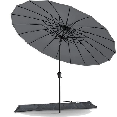 Parasol de Jardin Parasol Shanghai Inclinable 270cm avec 18 Baleines Toile - Photo 1/4