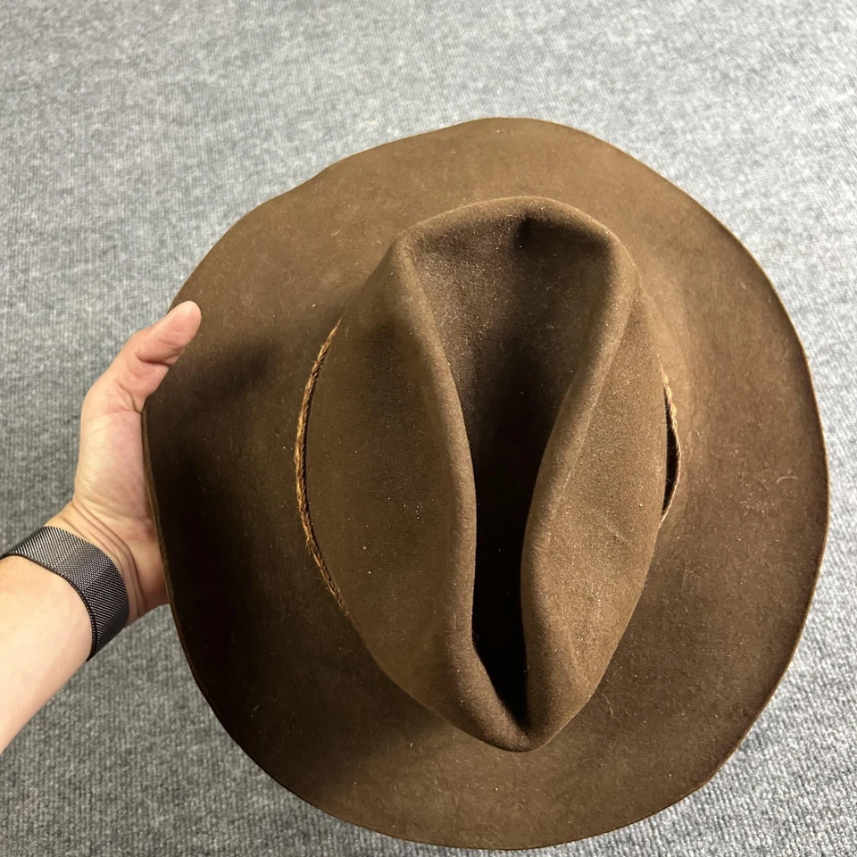 De colección Resistol Diligencia Sombrero Vaquero Ajustado Para Hombres Marrón Lana Occidental Años 70 Foto 3 de 4