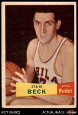 1957 Topps #36 Ernie Beck Warriors U Penn 2 - GOOD