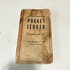 1950-51 Farmer's Pocket Ledger Geo Keller & Sons Quincy, IL