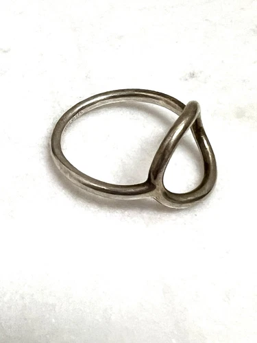 Vintage Silpada Ring Open Circle 925 Sterling Silver Sz12 Karma 4g Ex Cond