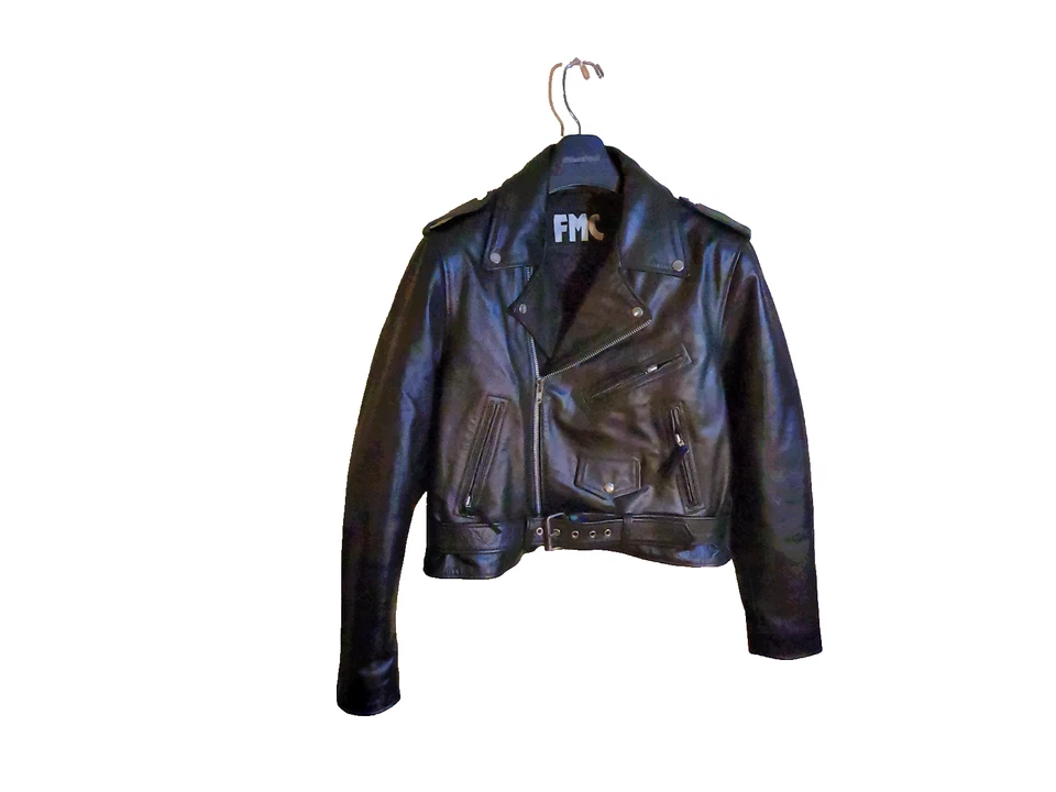 Mujer FMC - Chaqueta de Cuero Bikerlicious Nueva Sin Etiquetas - XL Foto 2 de 4