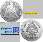 1886 Silver US Philadelphia Mint Seated Liberty Dime🪙Type 4🪙Marred