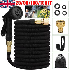 Expandable Garden Hose Pipe with 7 Spray Gun Flexible Heavy Duty Watering Tool