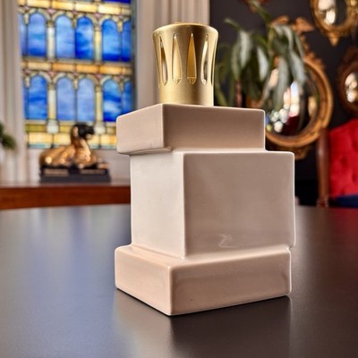 Vintage Lampe Berger MONTGOLFIER Beige Modernist Cubes Fragrance Diffuser France