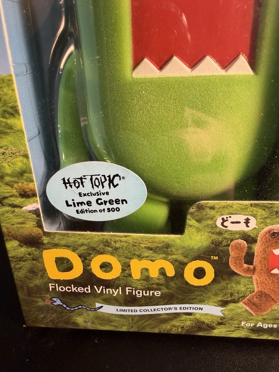DOMO 5.5 Inch Flocked Vinyl Figure Lime Green Hot Topic Exclusive