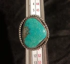 Vintage Navajo Silver Turquoise Ring Size 4.75 Unmarked