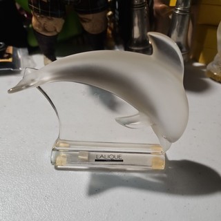 Lalique Crystal Dolphin Figurine Crystal Made In France