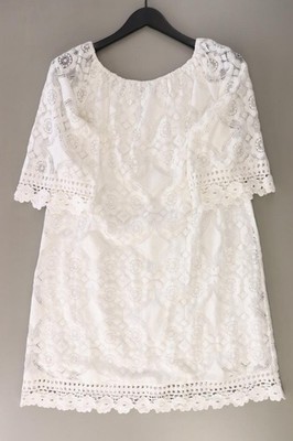   Hallhuber Spitzenkleid Classic Kleid für Damen Gr. 40, M 3/4 Ärmel weiß  