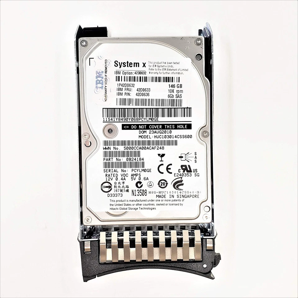 IBM 42D0632(1599) IBM 146GB 10K 6GBPS SAS 2.5 IN. HS SLIM HDD - Image 3 of 4
