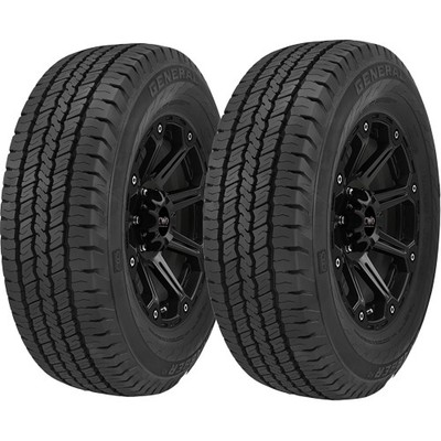 (QTY 2) 185/60R15C General Grabber HD 94/92T Load Range C Black Wall Tires