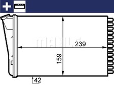 MAHLE Wärmetauscher, Innenraumheizung AH 155 000S