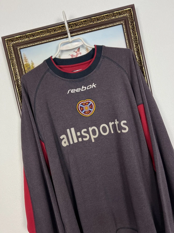 Vintage Reebok Heart Of Midlothian Hearts Football Sweatshirt Crewneck Sz 2XL - Image 4 of 4