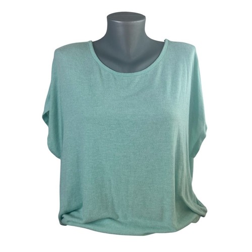 Cherish Oversize Open Back Soft Green Mint Casual Top Bluse Gr. Medium - Bild 2 von 7