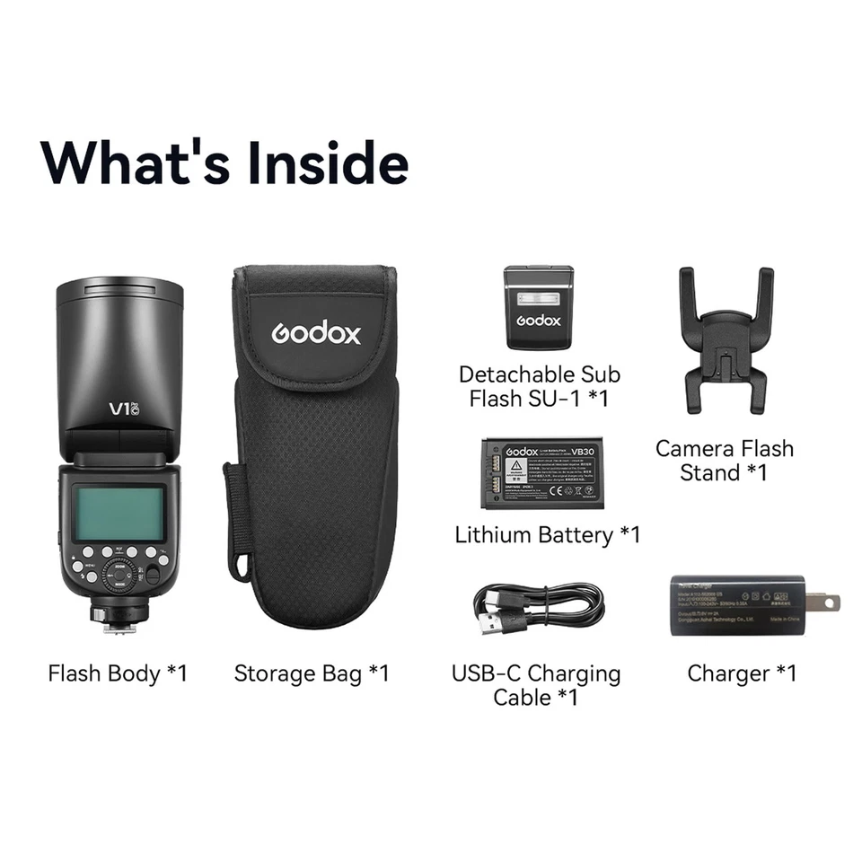 GODOX V1 PRO C 2.4G Wireless Camera Flash 1/8000s HSS 1.3s Recycle Time YNJU - Image 4 of 4