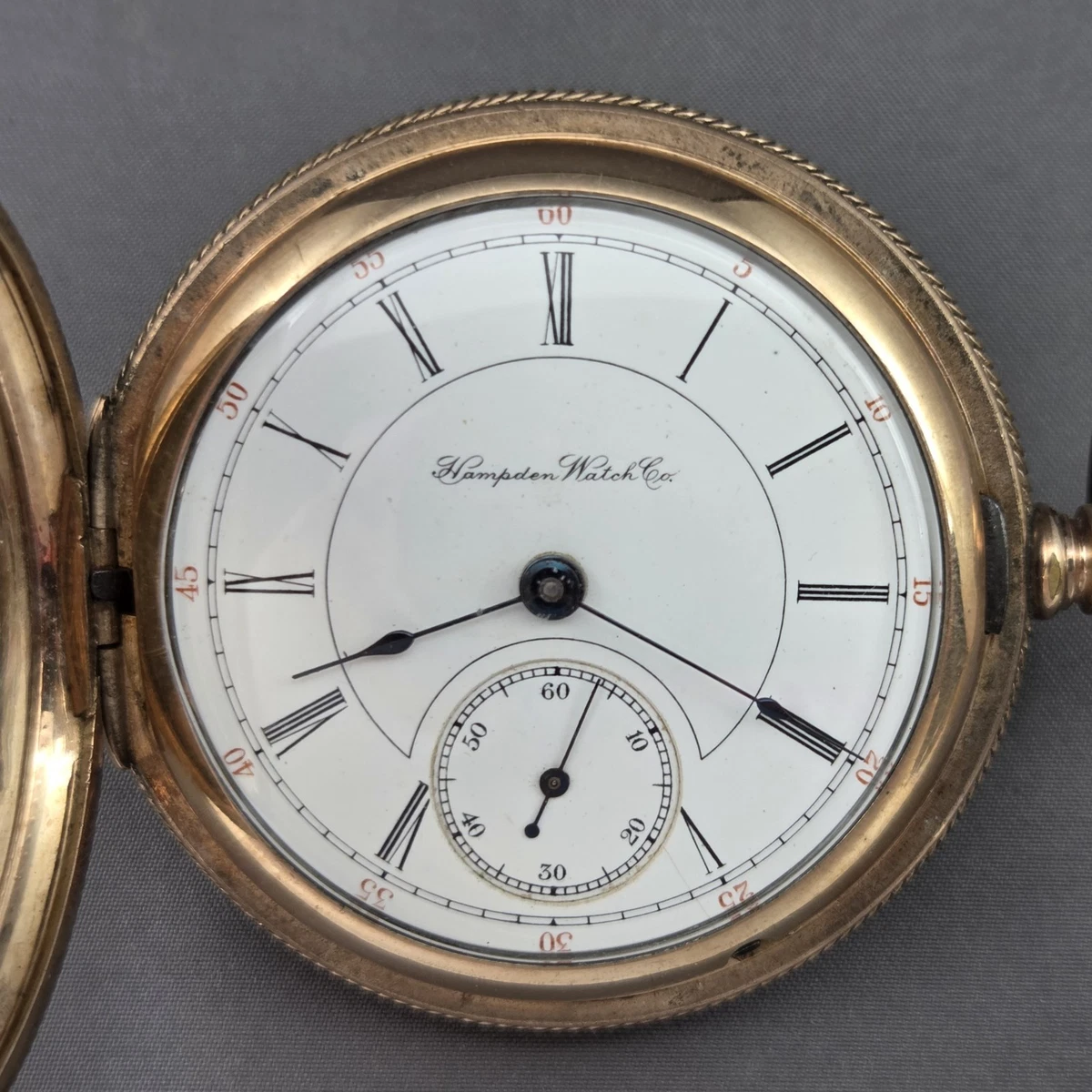 Hampden Roman Numerals Pocket Watch Pocket Watches with Vintage