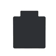 DESKU Office Desk Chair Mat with Lip – PVC Mat for Hard Floor Protection, Bla...