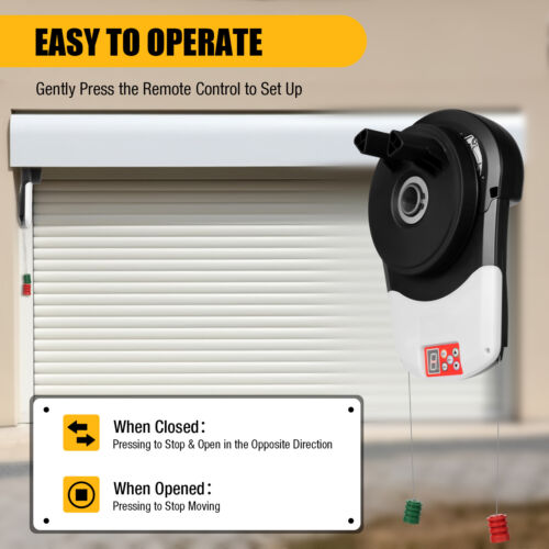 Automatic Garage Roll Up Door Opener Roller Remote Electronic Lift Force 800N - Picture 1 of 19