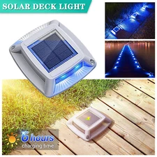 1-8x LED Solar Deck Lights Outdoor Garden Driveway Pathway Stair Step Dock Fence