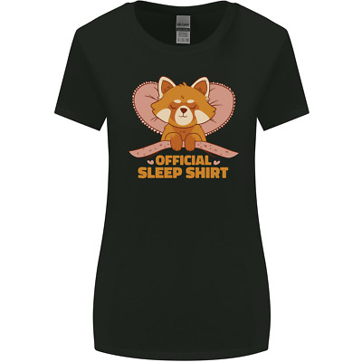 Red Panda Bear Funny Sleep Sleeping Womens Wider Cut T-Shirt