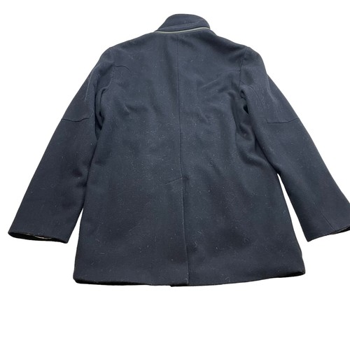 Mens Joe's Jeans Black Peacoat Checkered Lining Size Medium Overcoat Button down - Picture 5 of 7