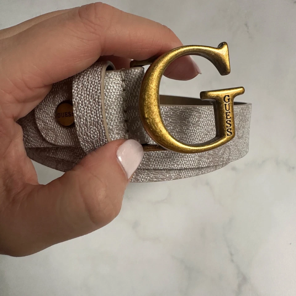 Guess Damen Gürtel Gr. 90 Taupe / Gold - Bild 2 von 3