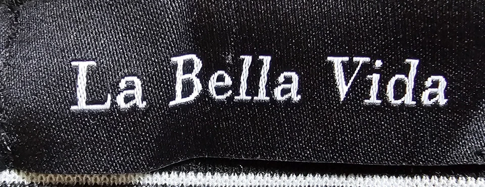 La Bella Vida Womens Romper Jumpsuit Size M Black White Striped - Image 2 of 4