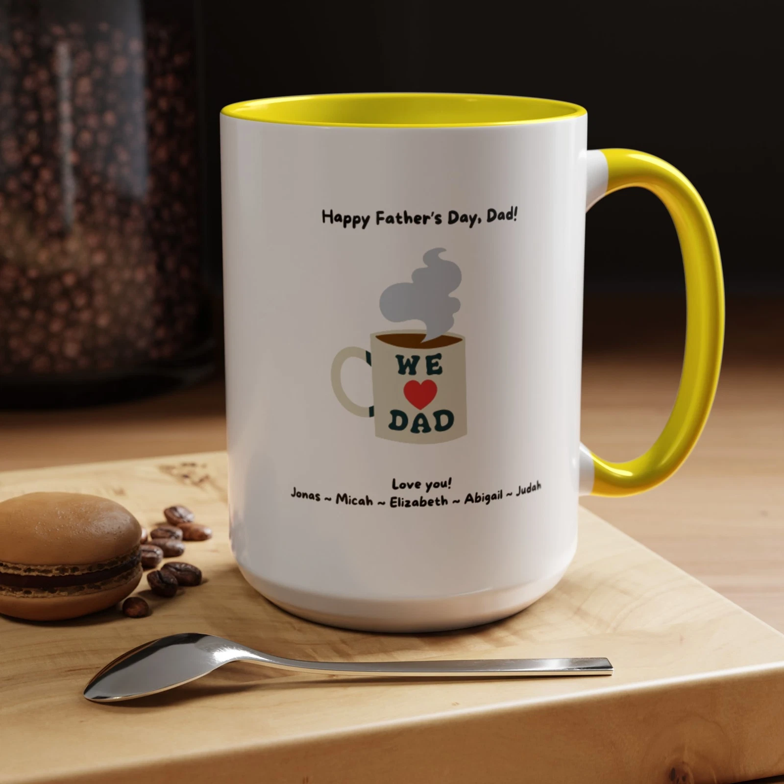 Fully customizable coffee mug for Dad/Grandpa; Father’s Day