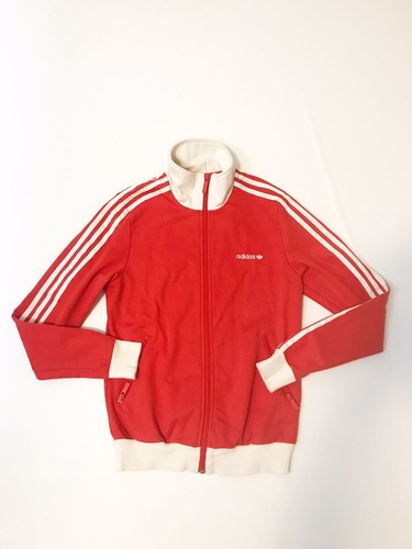 Adidas Orange 3 Stripe Zip Up Jacket 