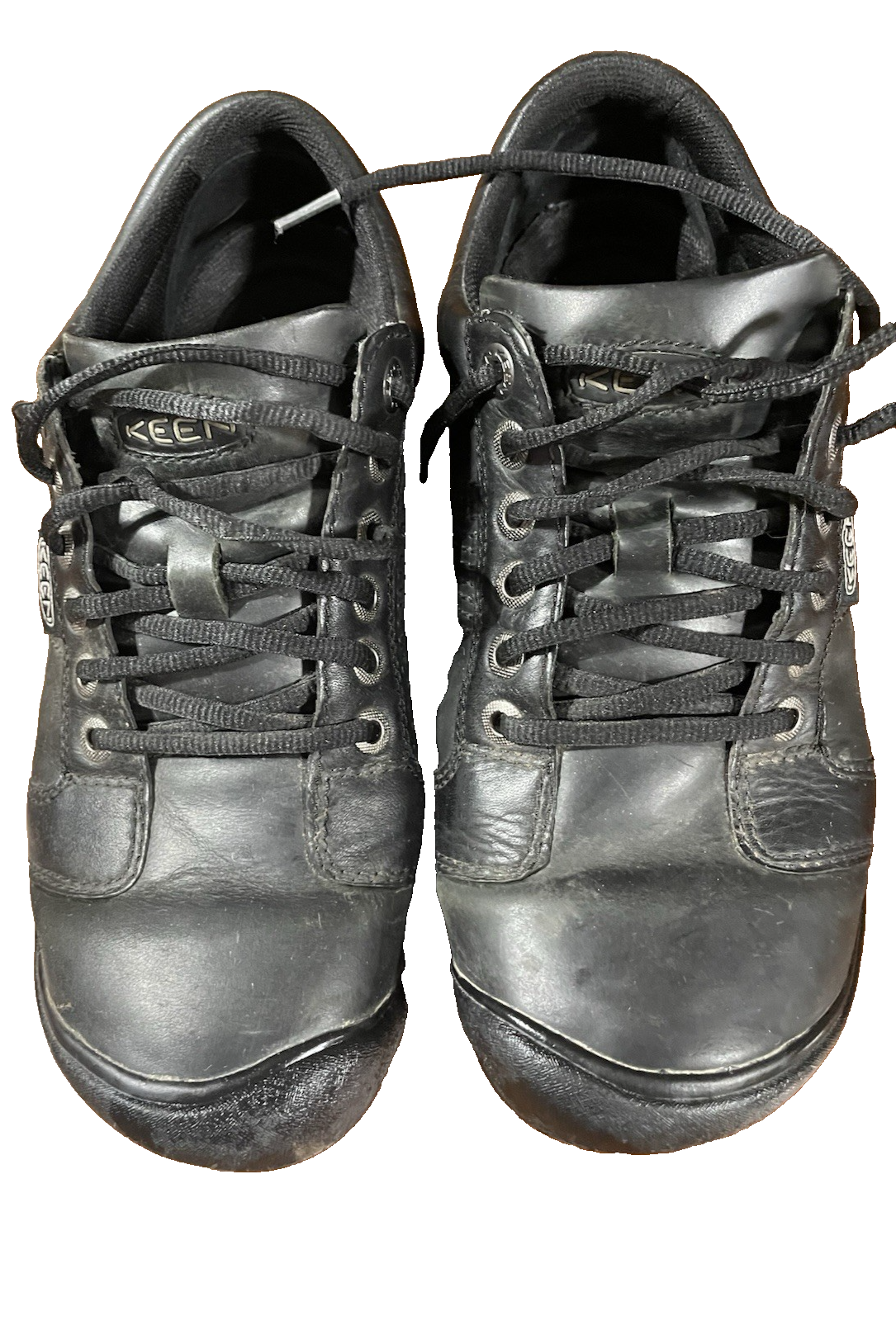 Scarpe da uomo Keen Austin taglia 9 5 nere in pelle casual da passeggio escursionismo sneakers