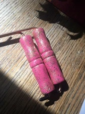DOWSING RODS PINK GLITTER HANDLE FIND WATER DRAINS LOST ITEMS GET YES AND NO ANS