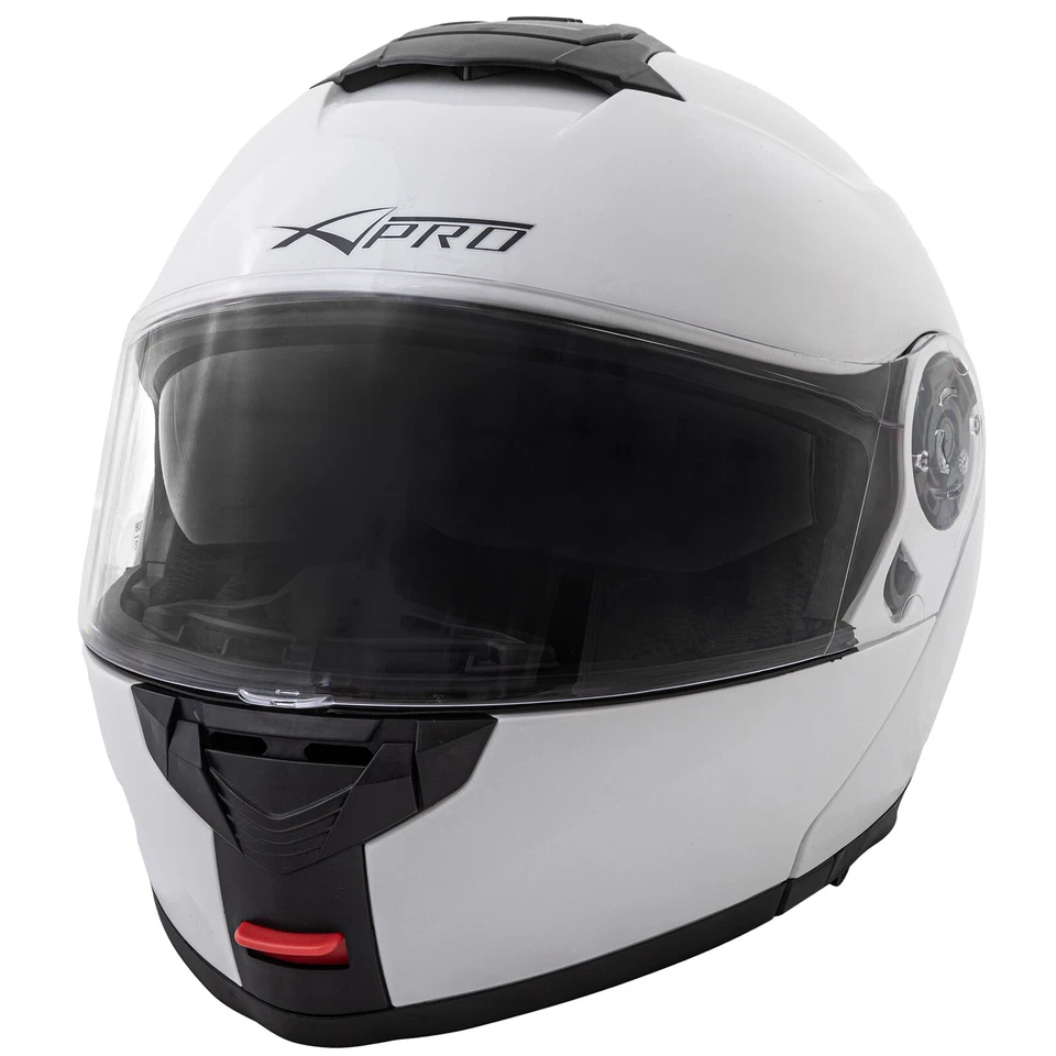 Casco Modular Touring Sport Homologado Moto Pantalla Parasol Blanco - Imagen 2 de 4