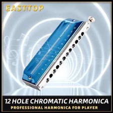 EASTTOP 12Hole Upgrade Chromatic Harmonica Key of C Mouth Organ Harmonica EAP-12