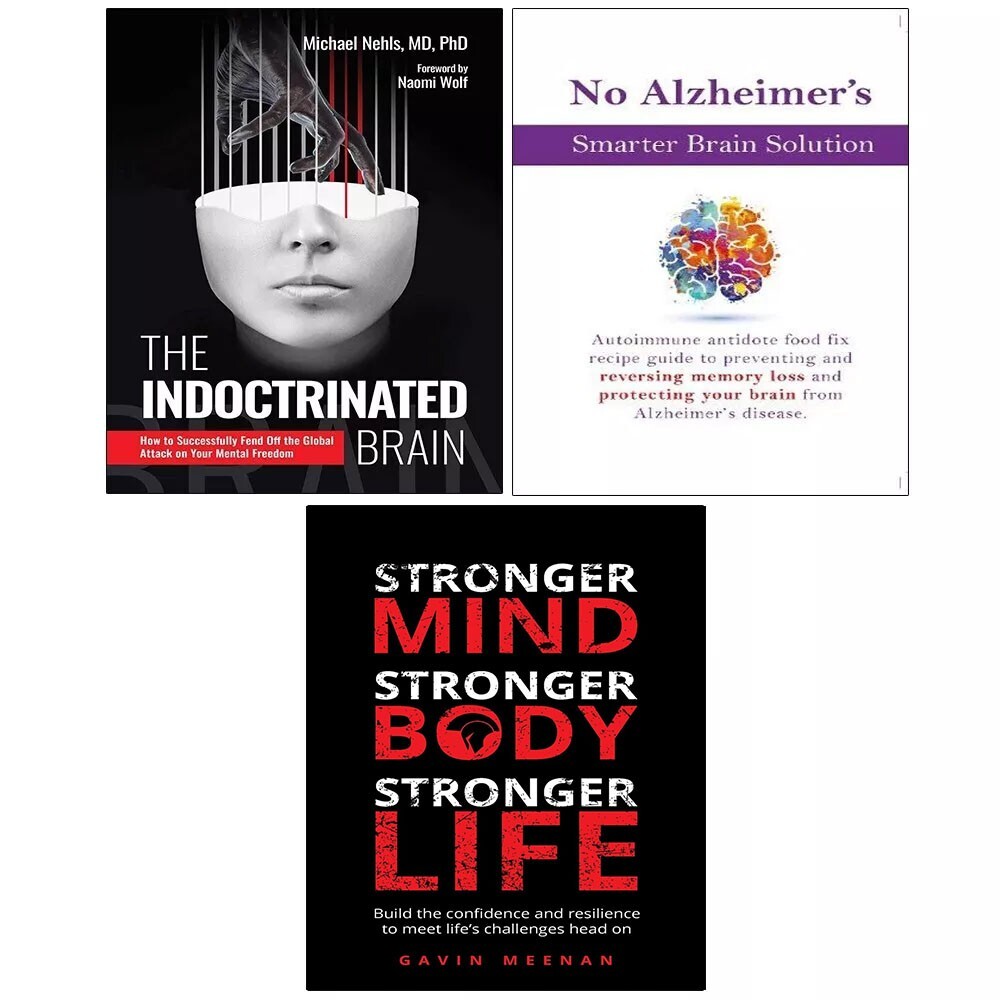 Indoctrinated Brain, Stronger Mind, No Alzheimer's Smarter Brain 3 Books Set