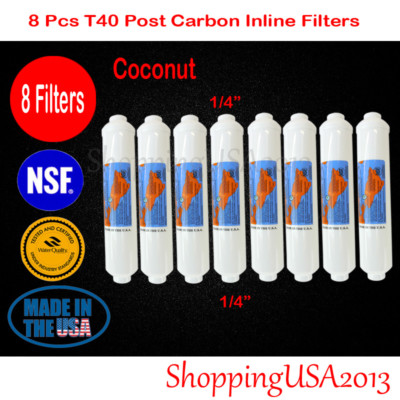 8 Pcs Omnipure T40 Post Coconut Carbon Filter 10X2'' RO REVERSE OSMOSIS Water