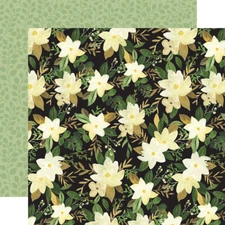 2 Sheets of Carta Bella Paper FLORA NO. 4 12x12 Cardstock - Natural Large Floral