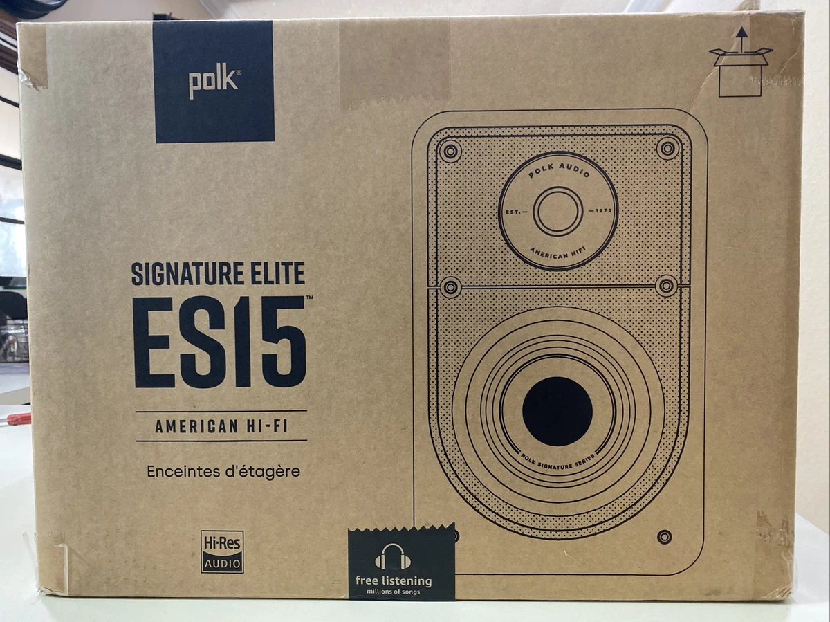 POLK AUDIO SIGNATURE ELITE ES15 BOOKSHELF SPEAKERS PAIR - BLACK | eBay