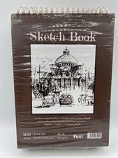 Set of 2 9 X 12 Inches Sketch Book, Top Spiral Bound Sketch Pad, 100-Sheets Each