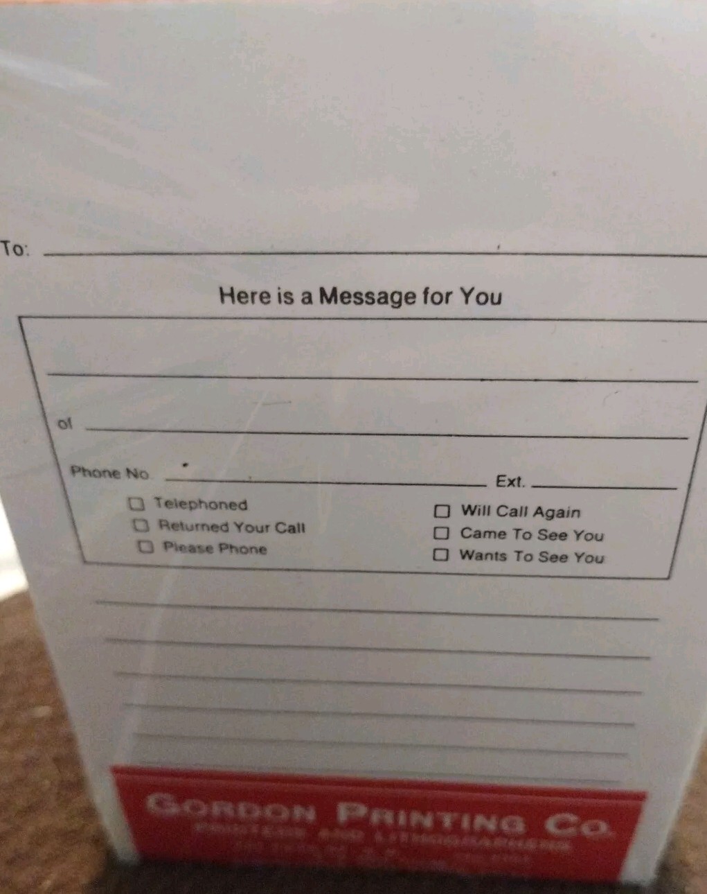 NEW Sealed Important Message Note Pad 20 Pack of 25 Sheets Pads 500 Total.