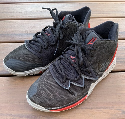 Nike Kyrie Irving 5 Youth Basketball Shoes Size 5 Black Red Sneakers AQ2456-600 - 第 1/9 張圖片