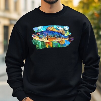 Perch Stained Glass Sweatshirt Cosy and Perfect for Any Occasion S to 4XL