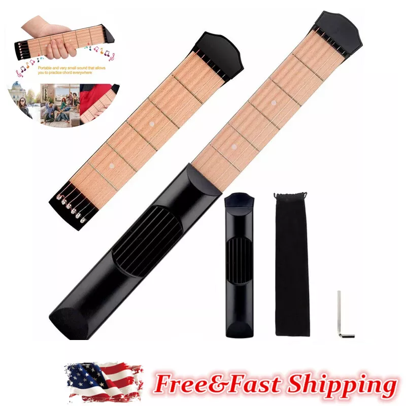 Portable Chord Trainer Pocket Guitar Practice Tools 6 String Musical Instrument