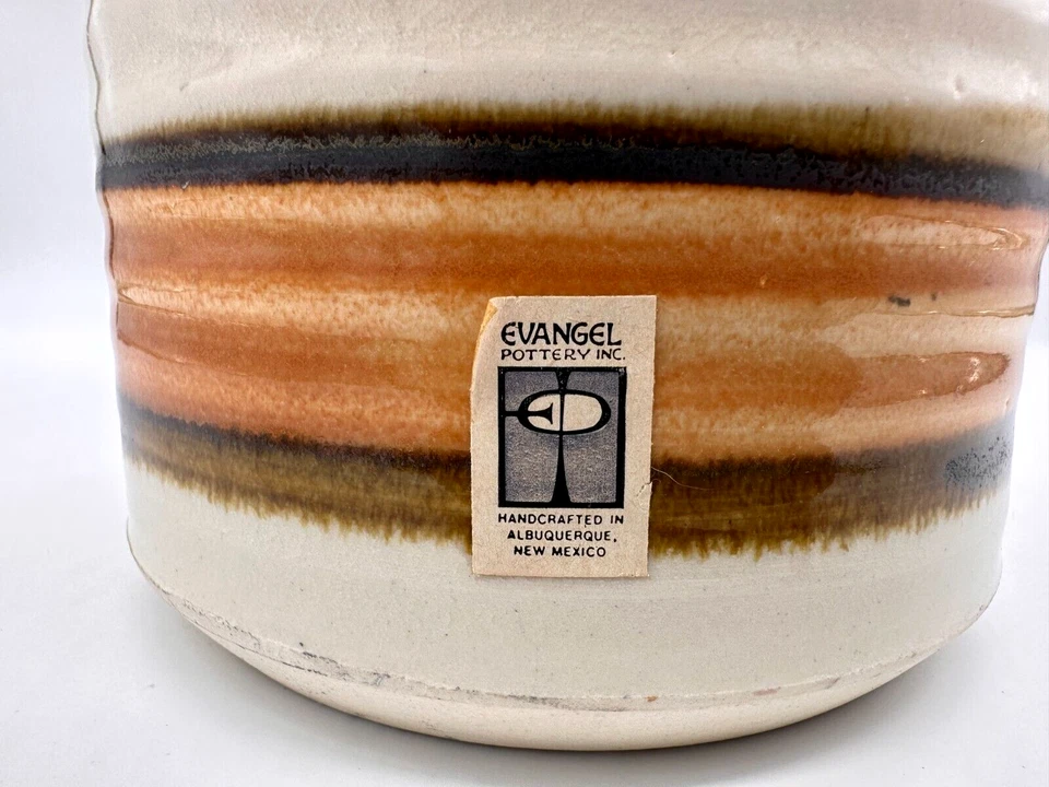 VTG HTF Evangel Pottery Handmade 11'' Ceramic Knife Block Albuquerque New Mexico - Image 3 of 4