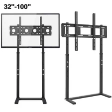 Heavy Duty Tall Slim TV Floor Stand Bracket Adjustable For 32-100" LCD LED Panel