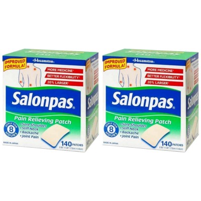 2 Packs Salonpas Pain Relieving Patch Apply for 8 Hours 140
