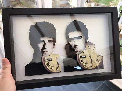 Liam & Noel Gallagher of Oasis - Be Here Now - Framed Vinyl Record Art 1997