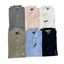 Tommy Hilfiger Men's Regular Fit Solid Stretch Oxford Short Sleeve Shirt All Siz